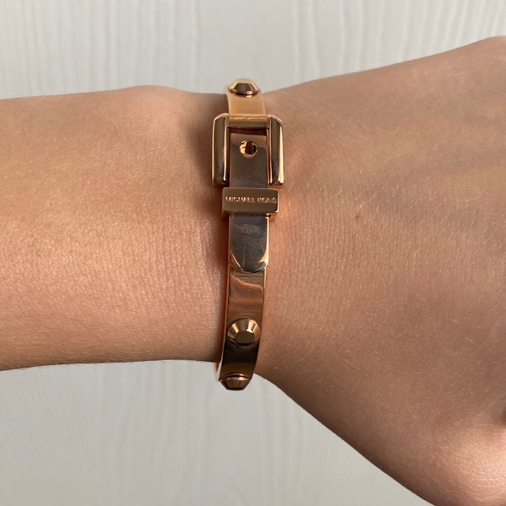 Michael Kors Rose Gold Belt Bracelet - Picture 4 of 8